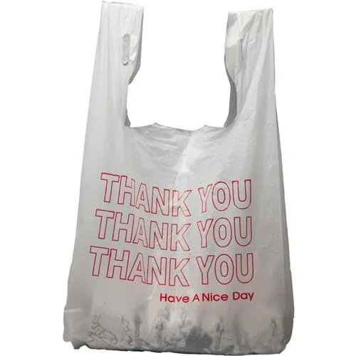 12" x 7" x 23" - "Thank You" Shopping Bags 0.65 mil