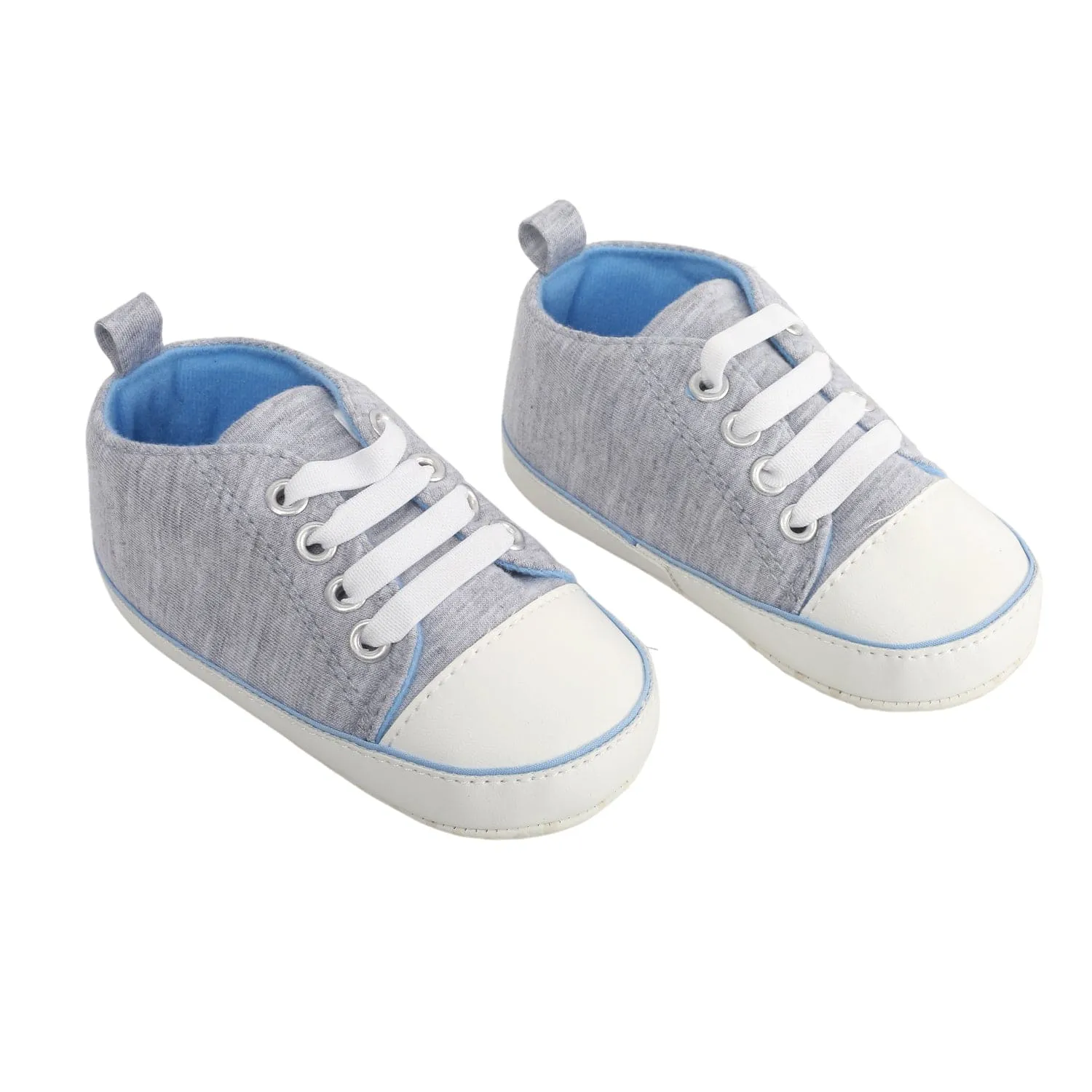 Baby Moo Grey Lace Up Sneakers