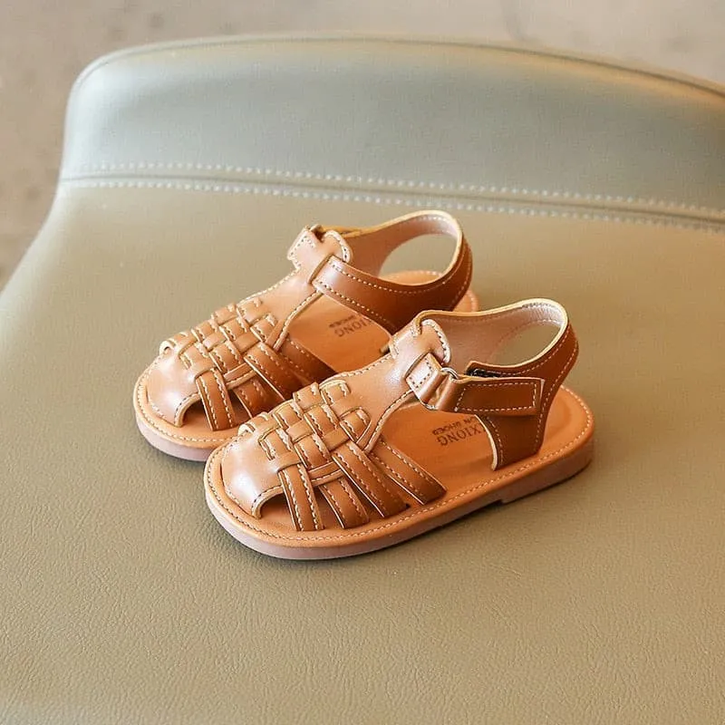 Bindi - Vintage Woven Kids Sandals, Colour - Milk White