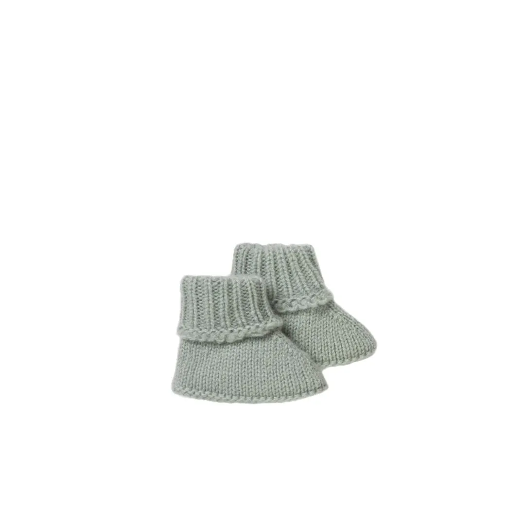 Cashmere Baby Booties - 'Sage Green'