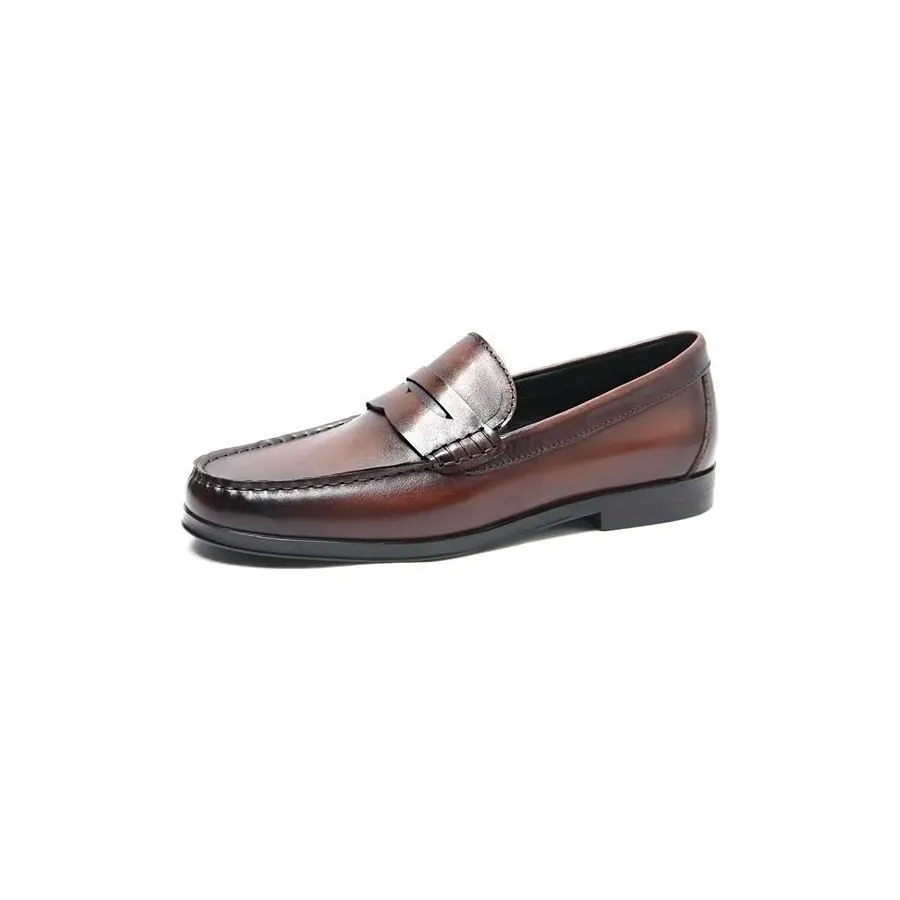 CrocExo Genuine Leather Crocodile Pattern Slip-On Loafers