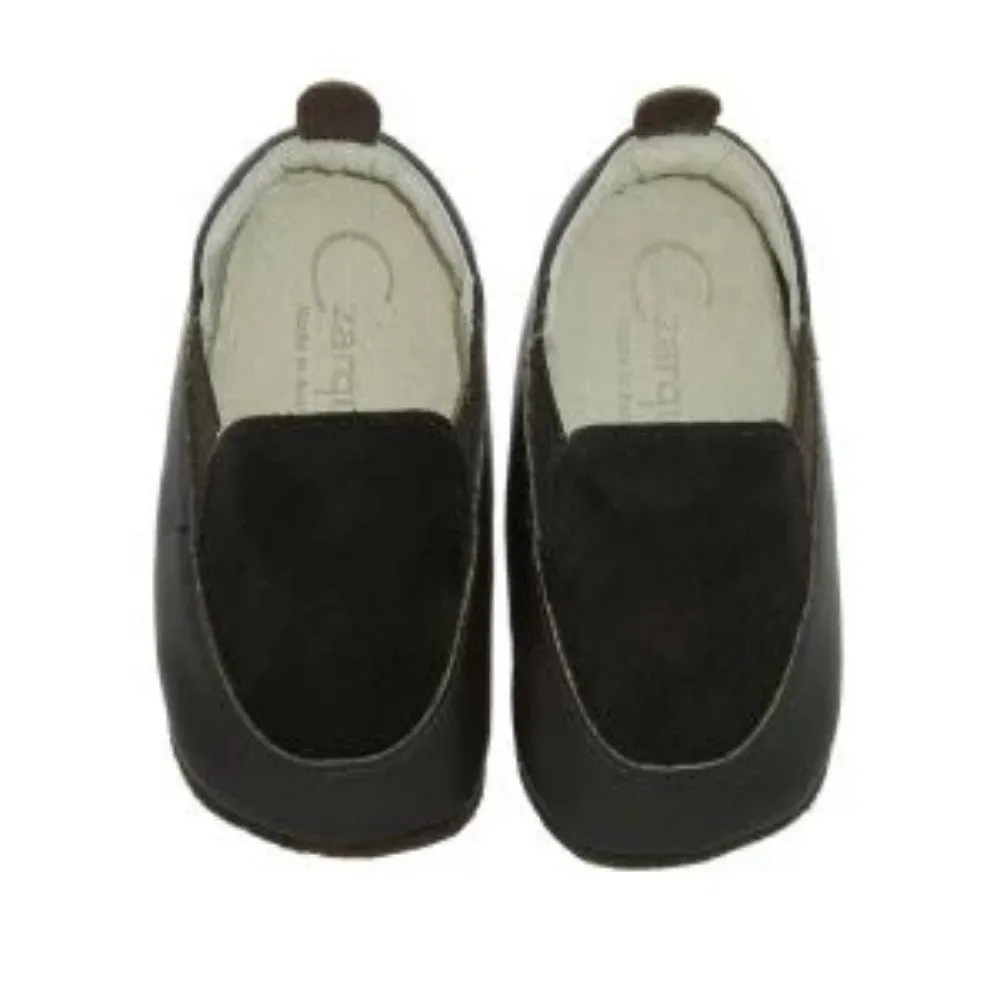 Czarque Chocolate Suede Baby Loafers