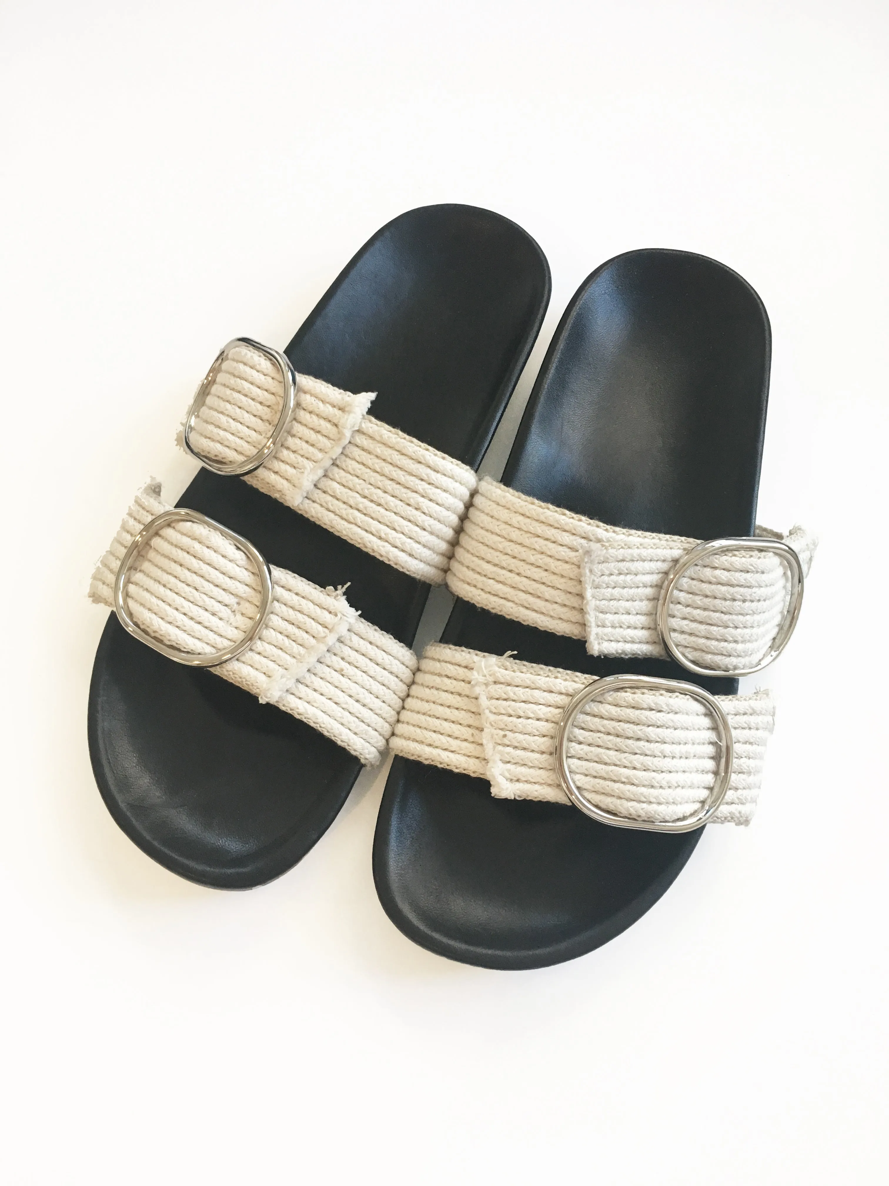 Double Strap Slide | Natural