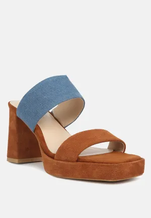 Eddlia Slip On Platform Sandals In Tan