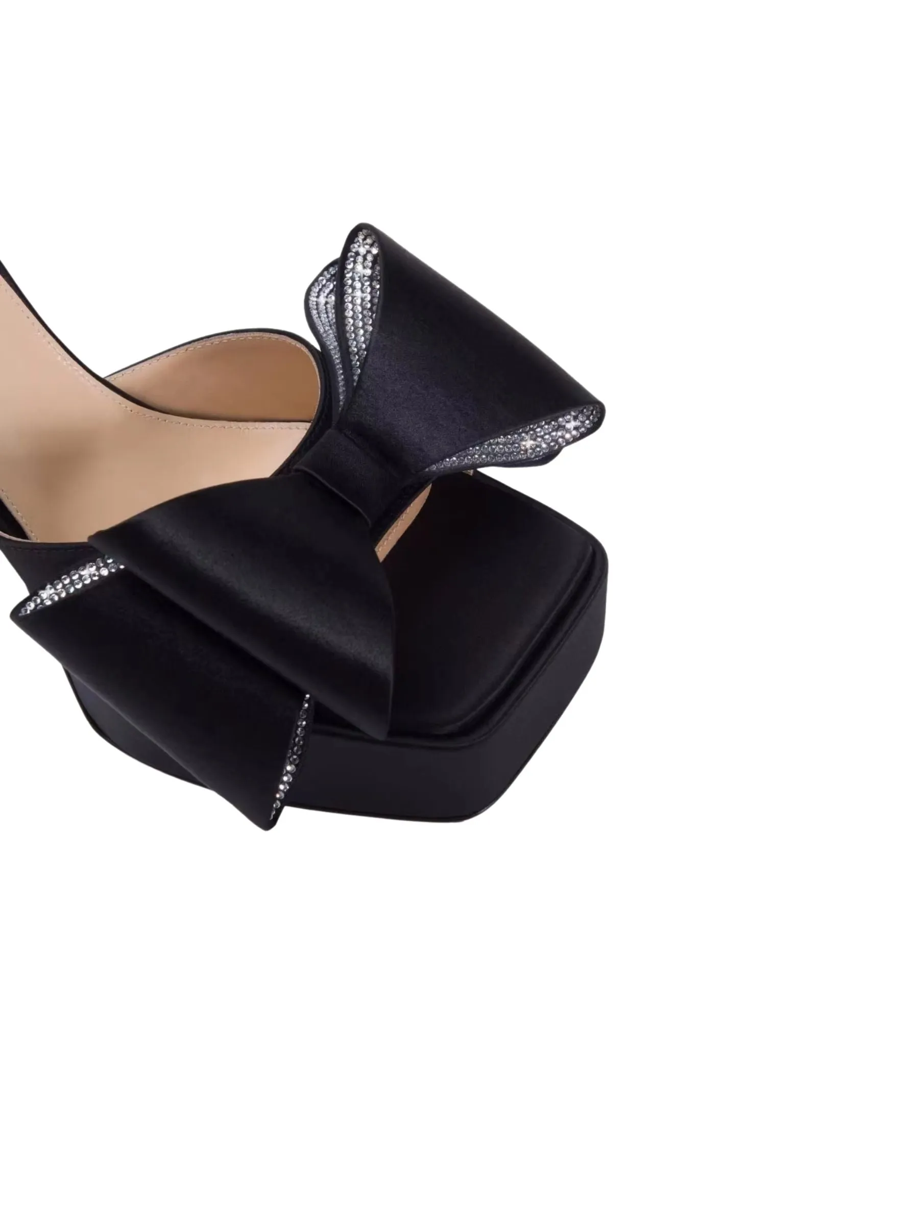 Elena Platform Bow Heels in Black