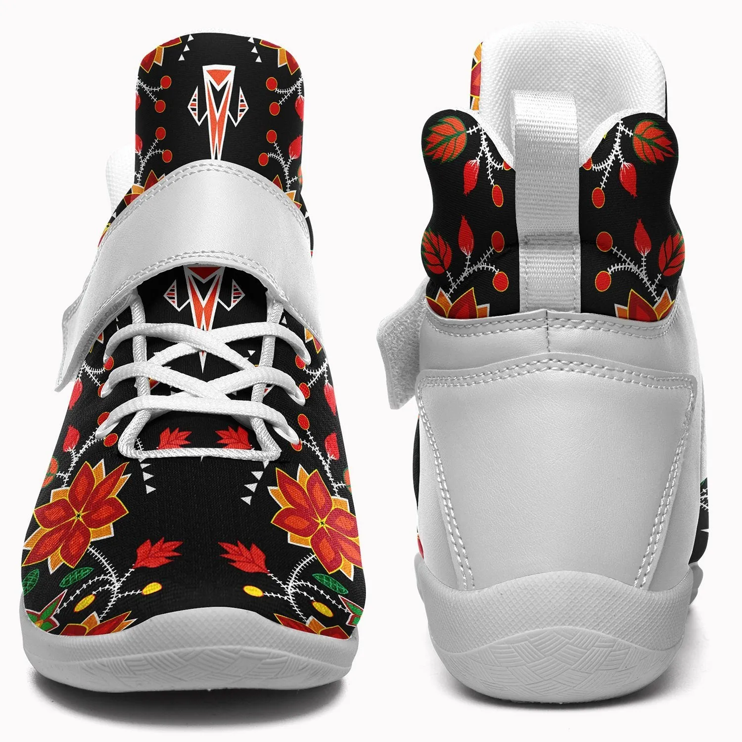 Floral Beadwork Six Bands Ipottaa Basketball / Sport High Top Shoes