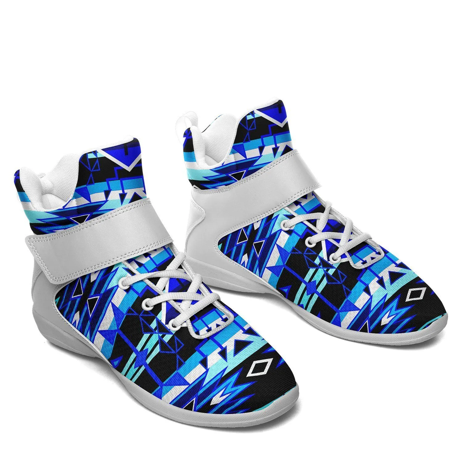 Force of Nature Winter Night Ipottaa Basketball / Sport High Top Shoes - White Sole