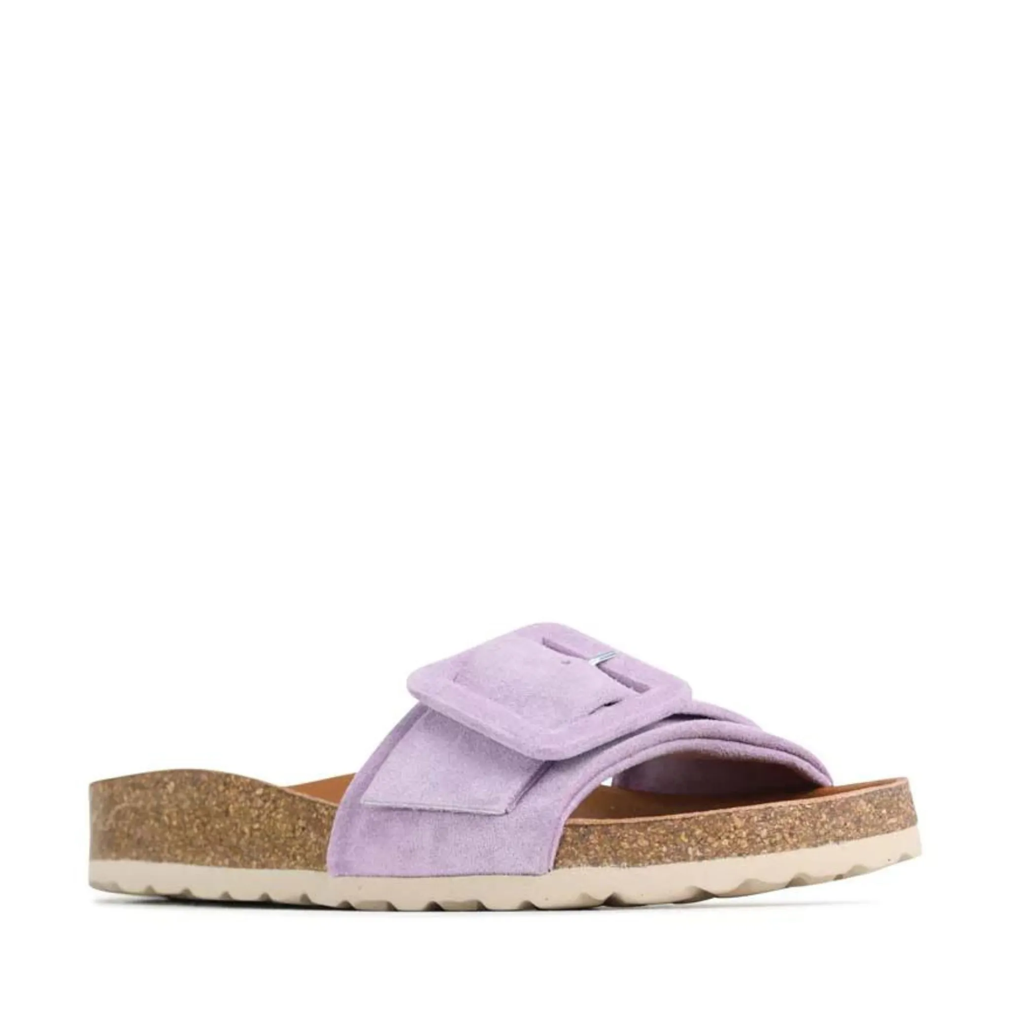 Ginger Leather Fussbett in Lilac Suede