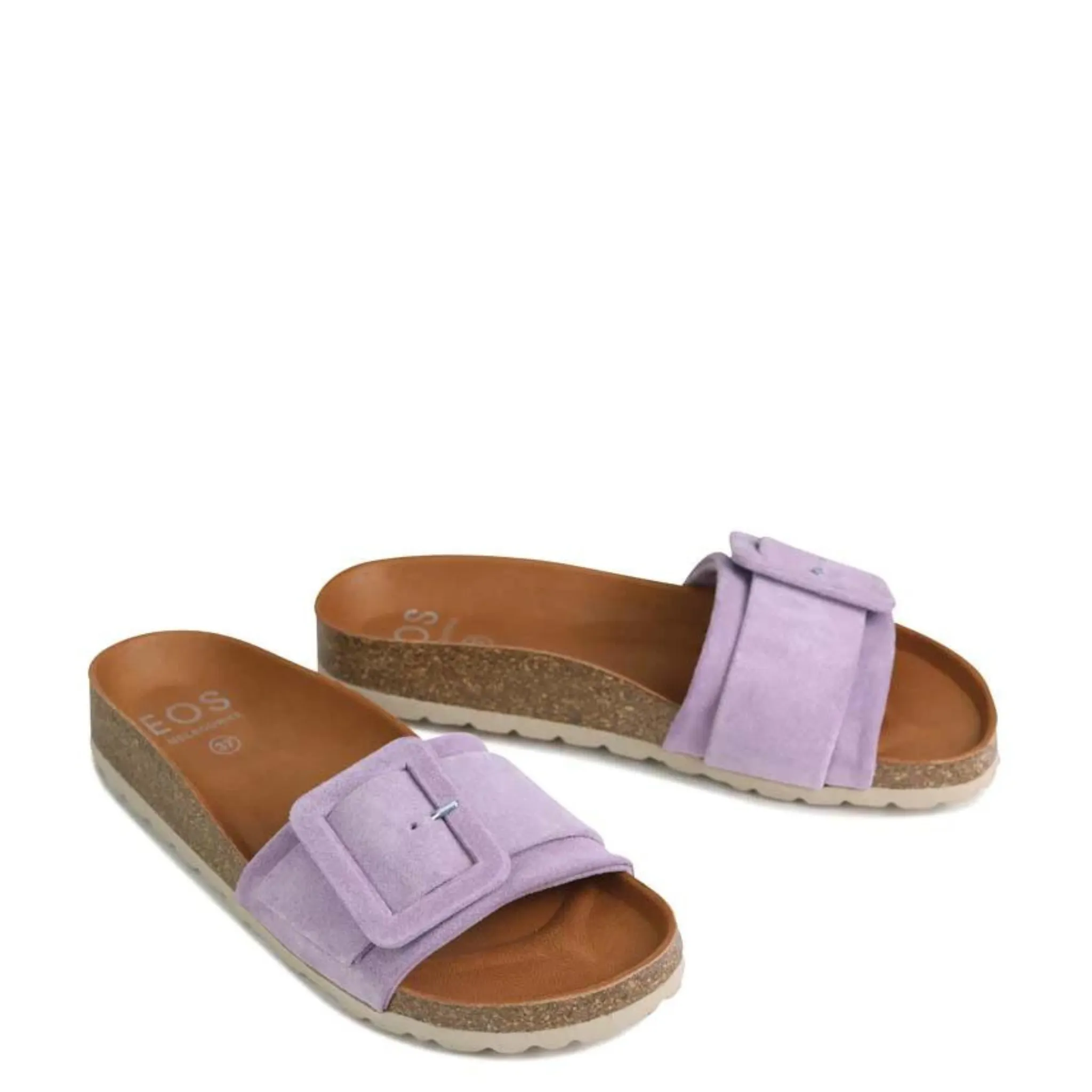 Ginger Leather Fussbett in Lilac Suede