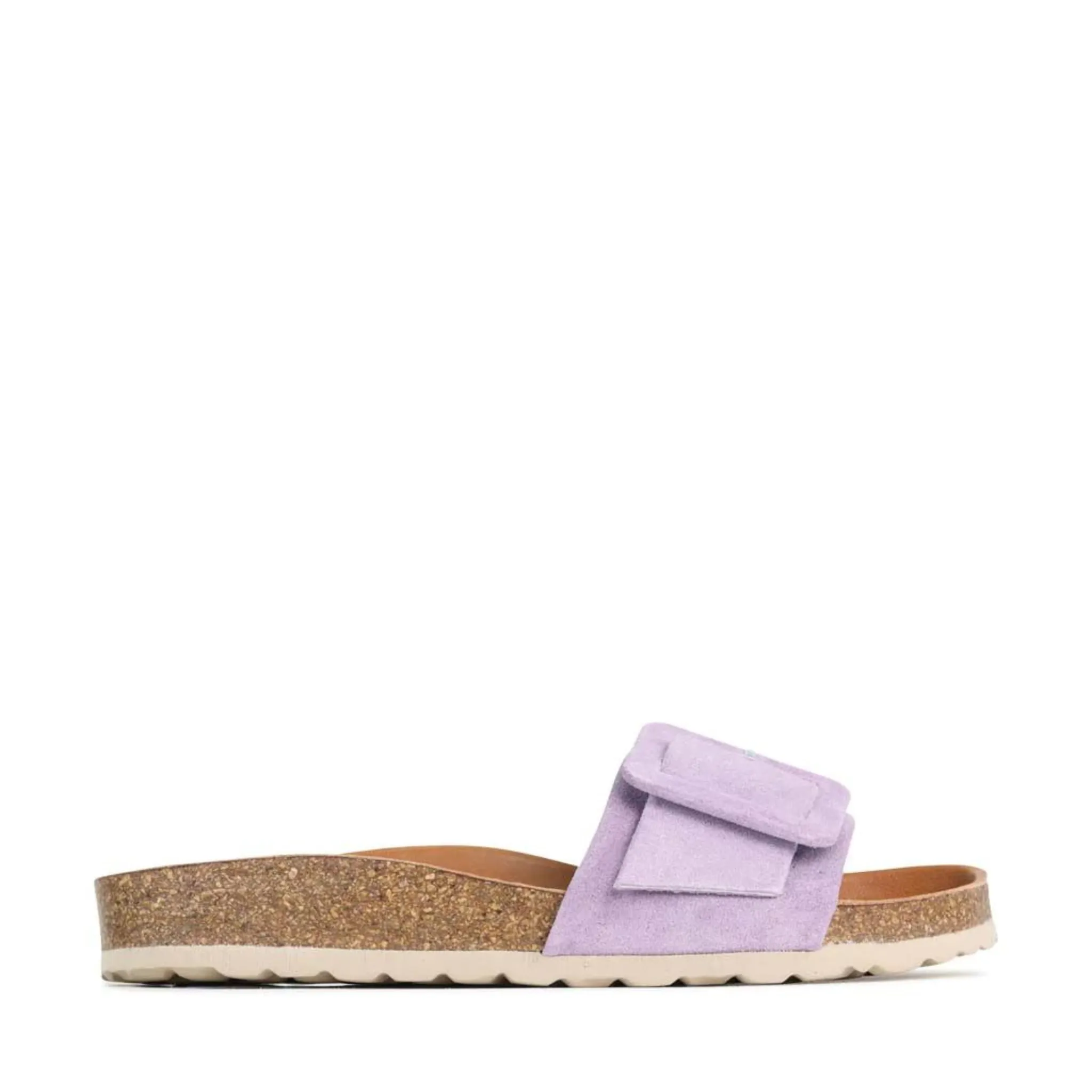 Ginger Leather Fussbett in Lilac Suede