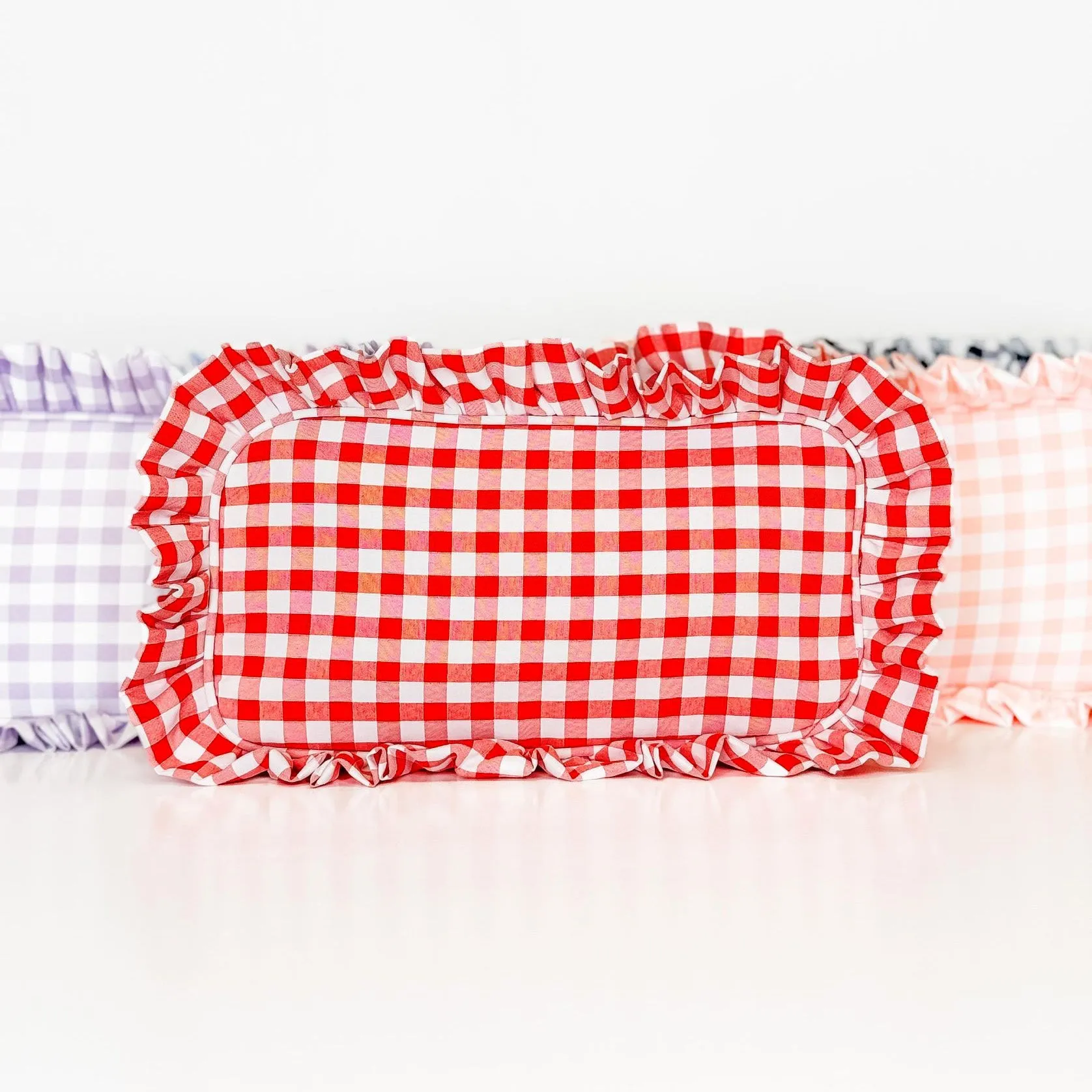 Gingham Frilly Bags