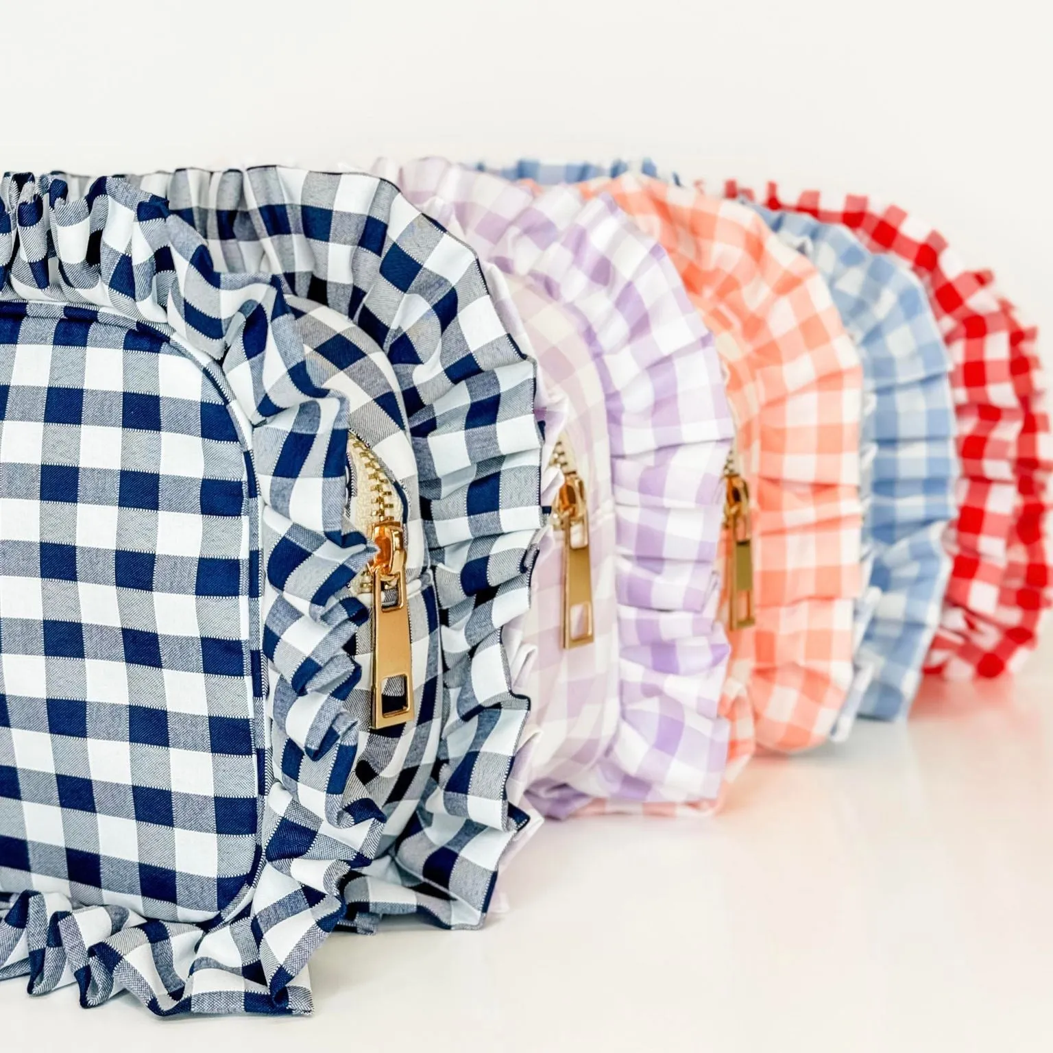 Gingham Frilly Bags