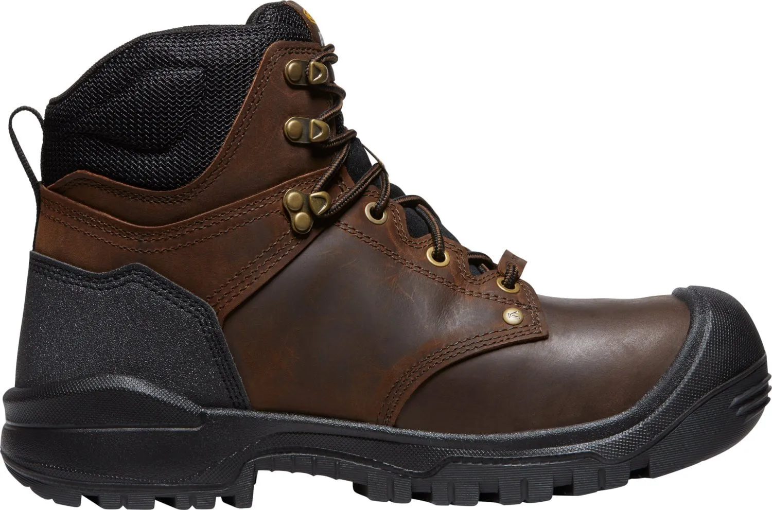 Keen Utility Mens Independence 6in WP 400G CT Dark Earth/Blk Leather Work Boots