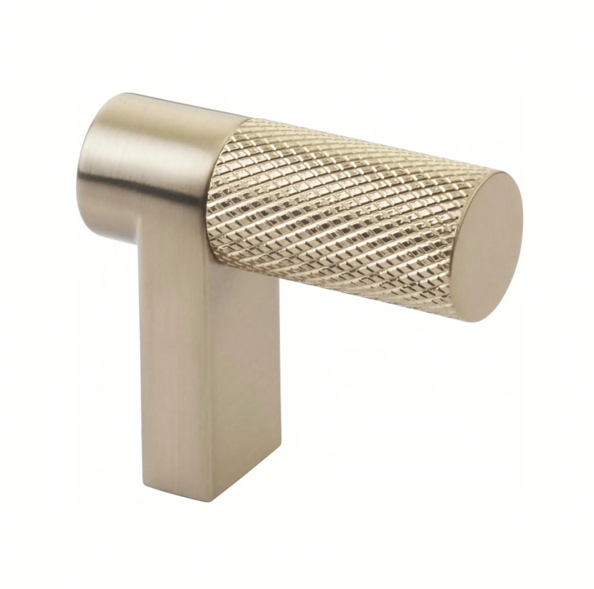 Knurled Champagne Bronze Cabinet Knobs and Drawer Pulls