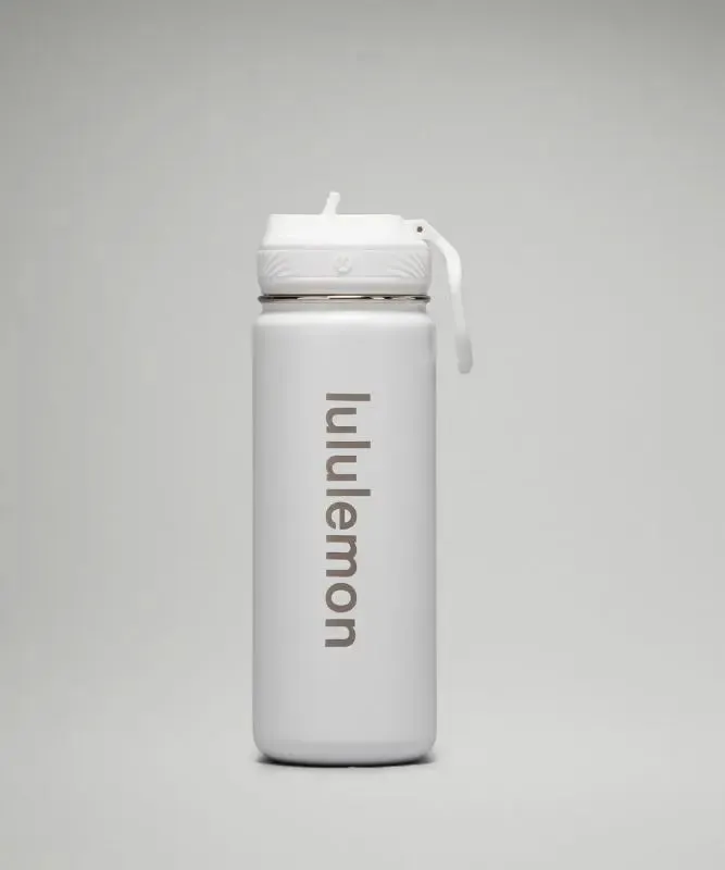 lululemon – Back to Life Sport Bottle 18oz Straw Lid – Color White