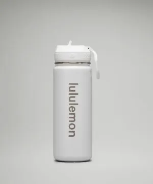 lululemon – Back to Life Sport Bottle 18oz Straw Lid – Color White