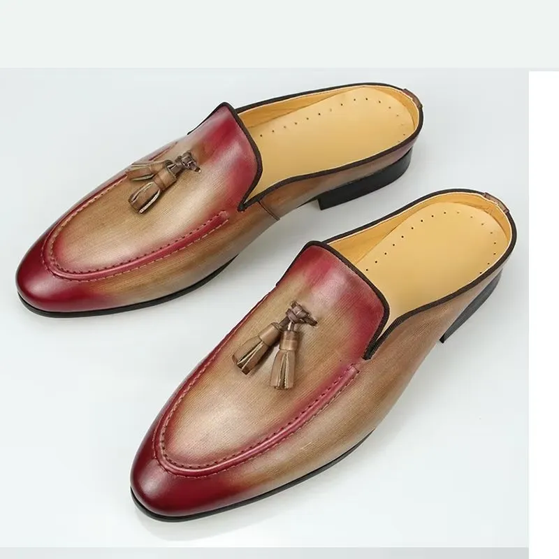 Luxury Handmade Leather Business Slippers