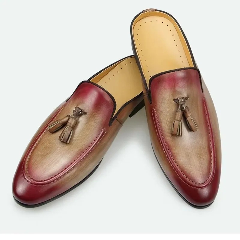 Luxury Handmade Leather Business Slippers