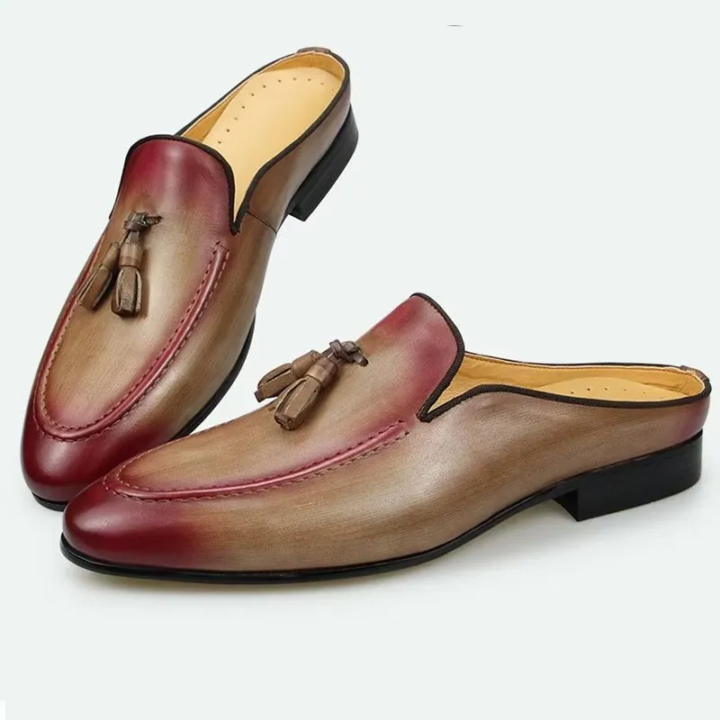 Luxury Handmade Leather Business Slippers