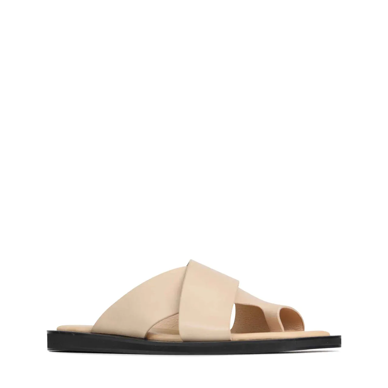 Mishk Slide in Nude Leather