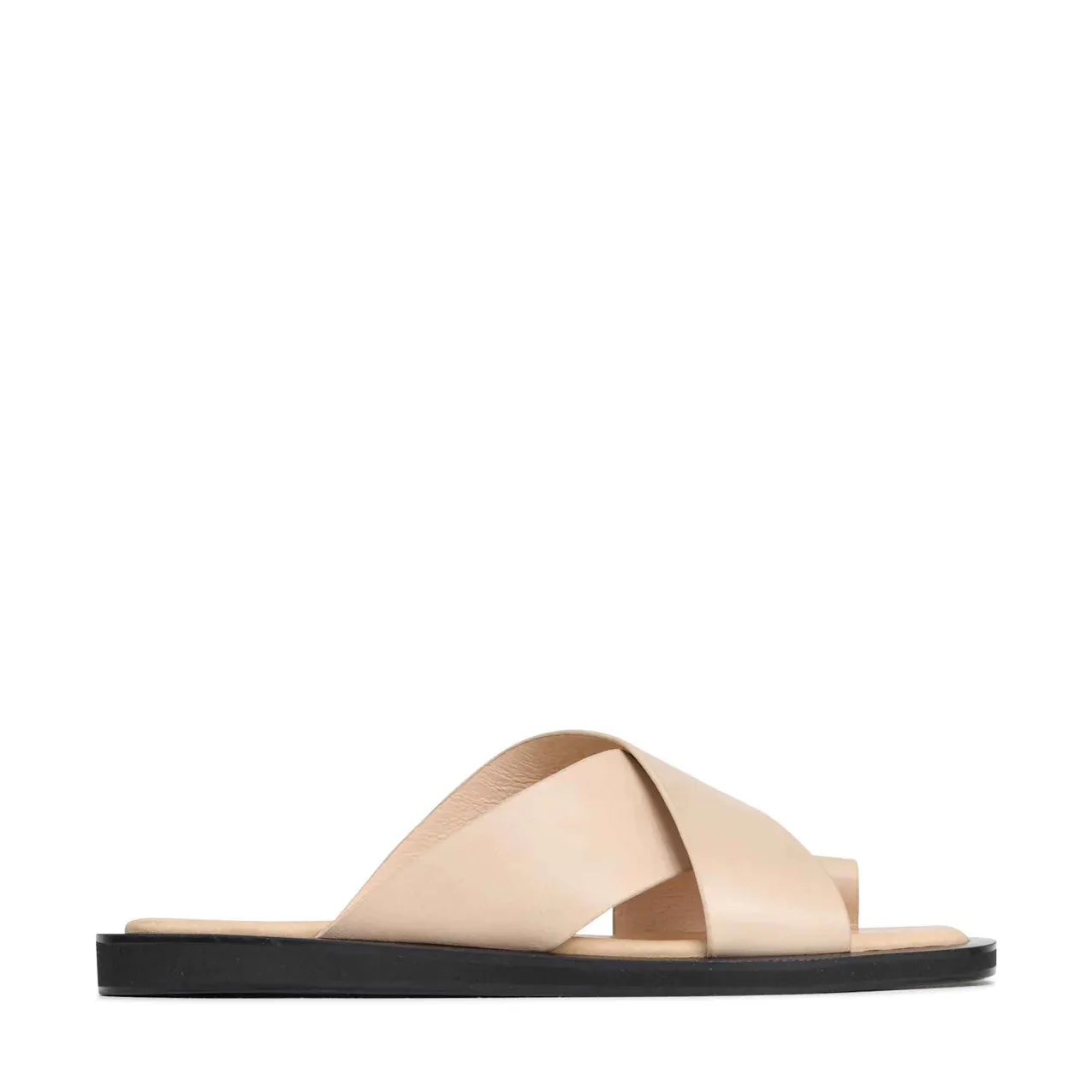 Mishk Slide in Nude Leather