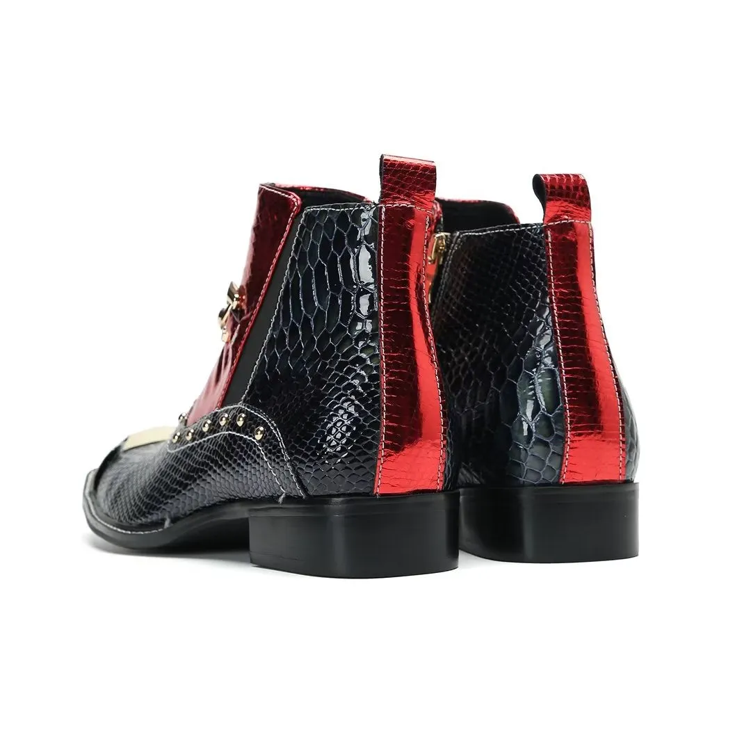 ModishTrend Exotic Slip-On Leather Boots