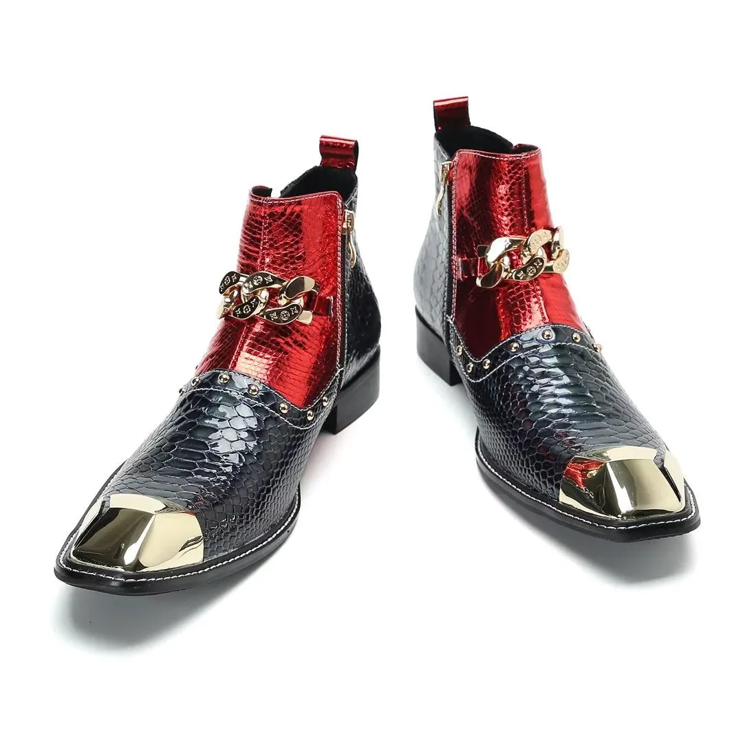 ModishTrend Exotic Slip-On Leather Boots