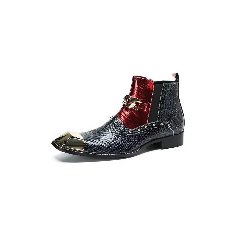 ModishTrend Exotic Slip-On Leather Boots