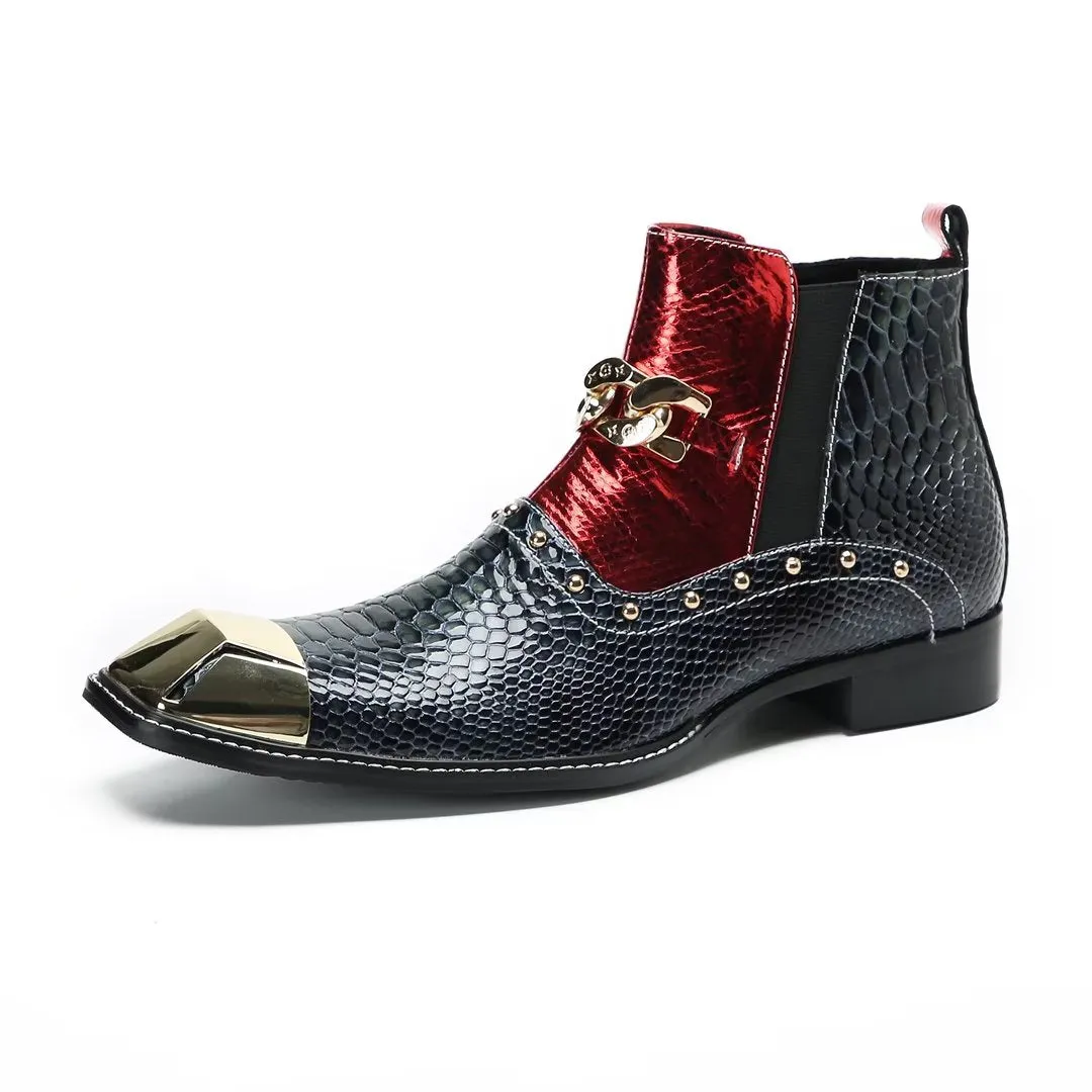 ModishTrend Exotic Slip-On Leather Boots