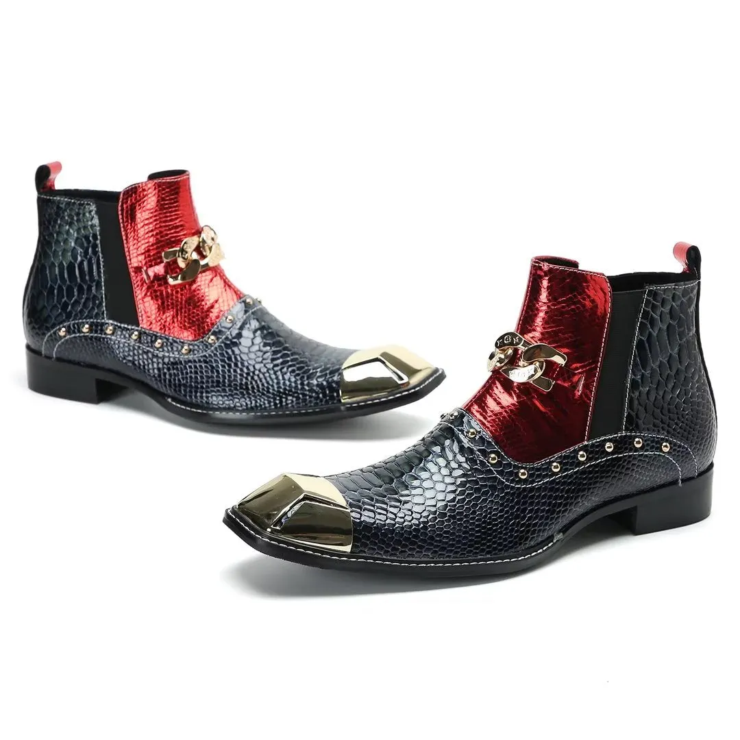 ModishTrend Exotic Slip-On Leather Boots