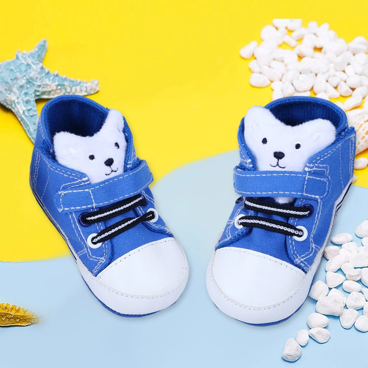 My Buddy Bear Cute And Stylish Comfy Velcro Booties - Blue