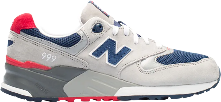 New Balance 999 sneakers, grey/blue/pink