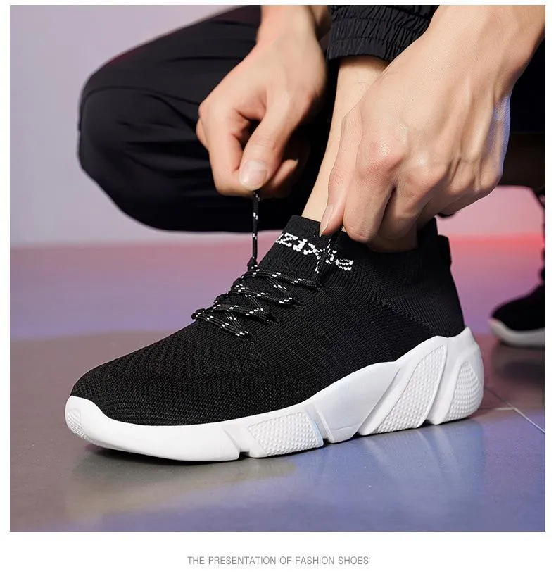 New casual large size soft soled breathable sneakers versatile socks shoes