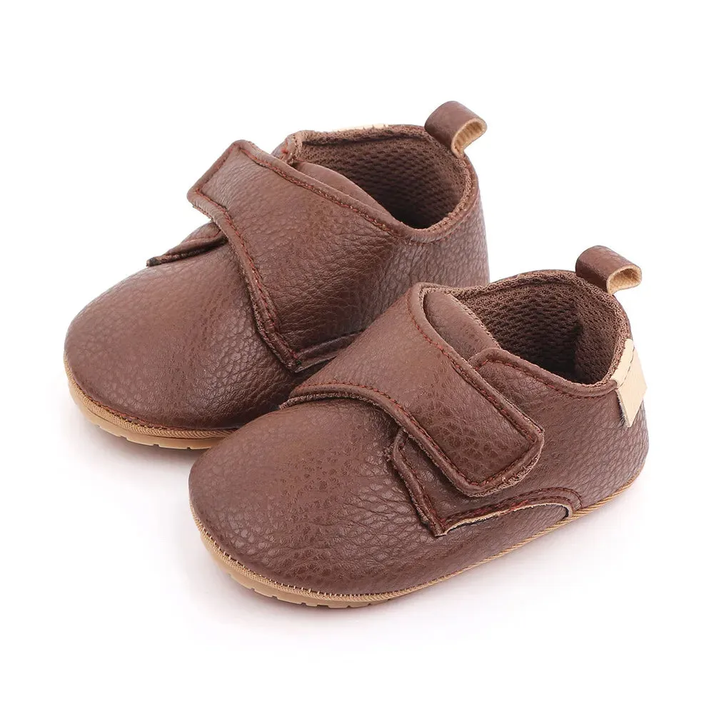 Newborn Baby Girl Shoes Classic Leather Rubber Sole Anti-slip Toddler First Walkers Infant Girl Shoes - TGSH50691