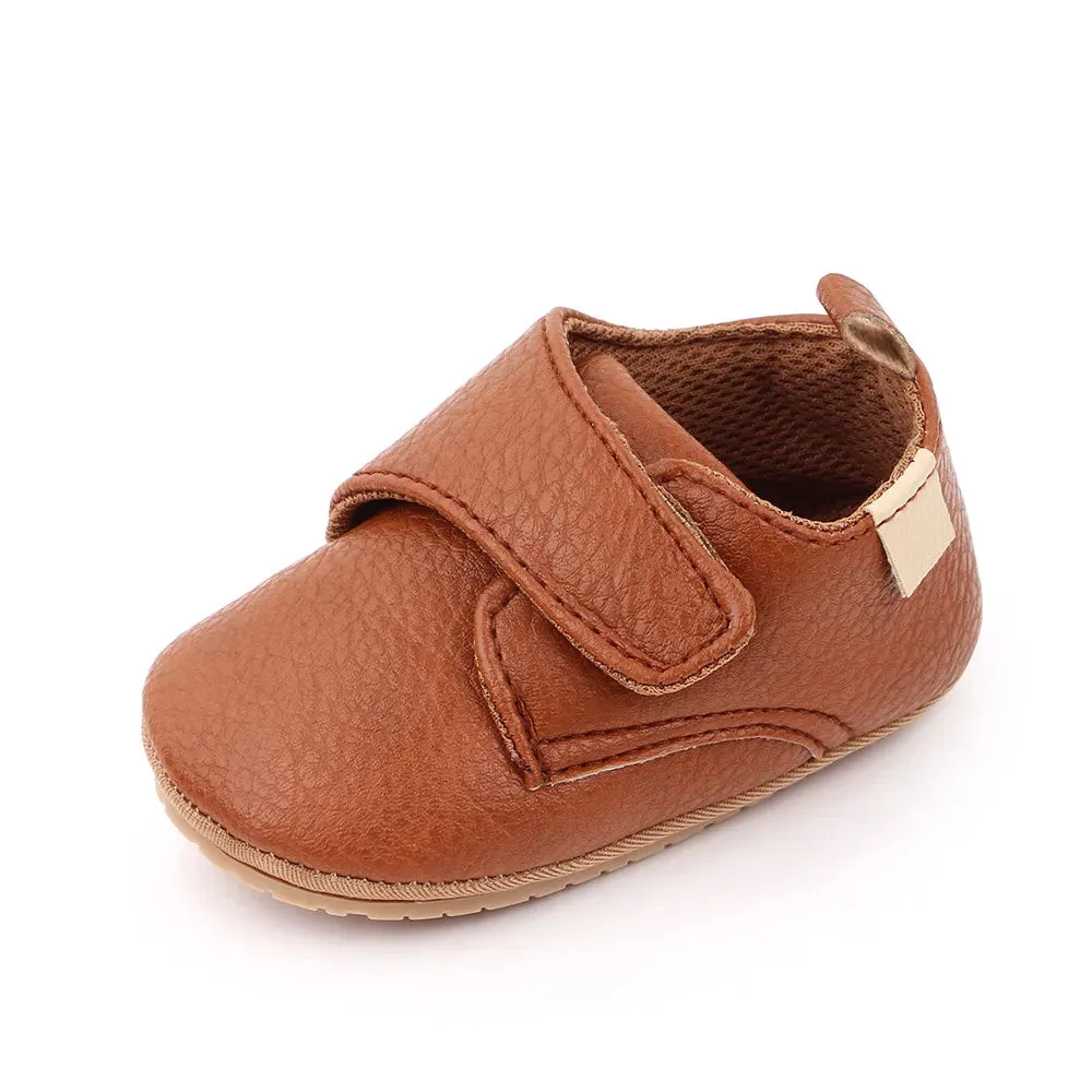 Newborn Baby Girl Shoes Classic Leather Rubber Sole Anti-slip Toddler First Walkers Infant Girl Shoes - TGSH50691