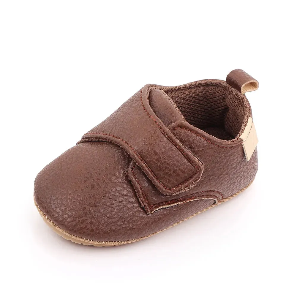 Newborn Baby Girl Shoes Classic Leather Rubber Sole Anti-slip Toddler First Walkers Infant Girl Shoes - TGSH50691