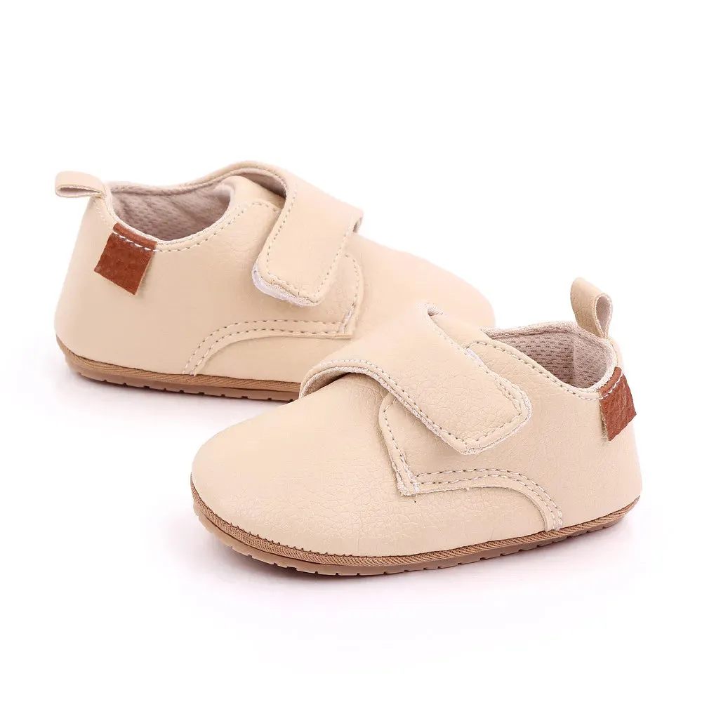 Newborn Baby Girl Shoes Classic Leather Rubber Sole Anti-slip Toddler First Walkers Infant Girl Shoes - TGSH50691