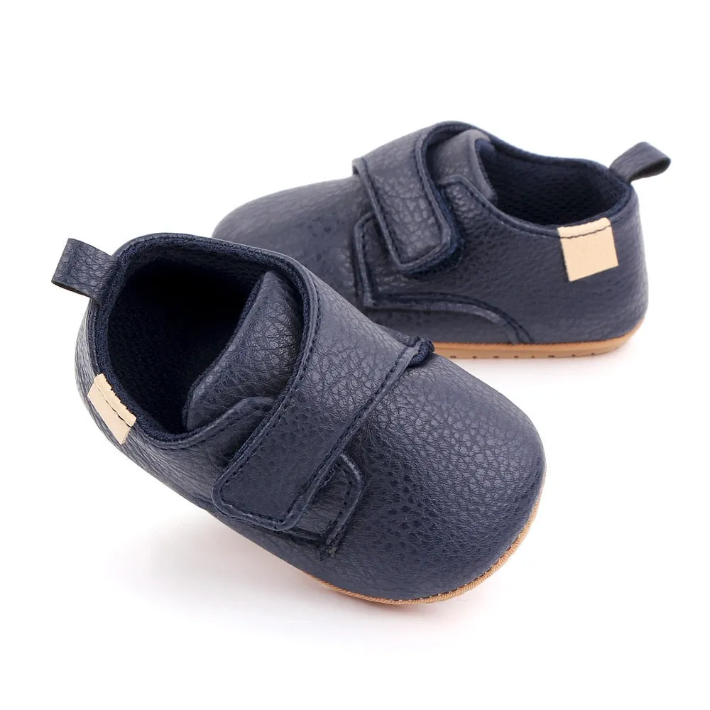 Newborn Baby Girl Shoes Classic Leather Rubber Sole Anti-slip Toddler First Walkers Infant Girl Shoes - TGSH50691