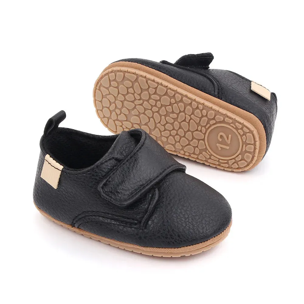 Newborn Baby Girl Shoes Classic Leather Rubber Sole Anti-slip Toddler First Walkers Infant Girl Shoes - TGSH50691