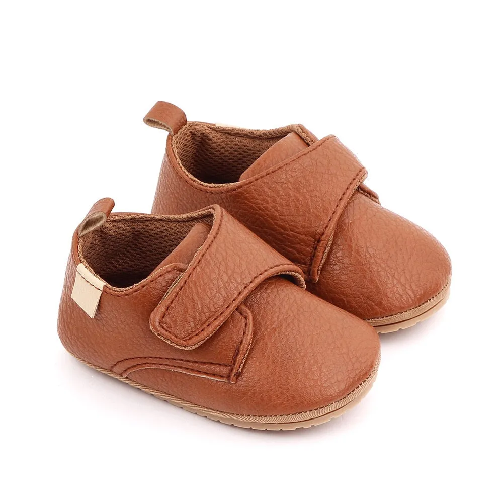 Newborn Baby Girl Shoes Classic Leather Rubber Sole Anti-slip Toddler First Walkers Infant Girl Shoes - TGSH50691