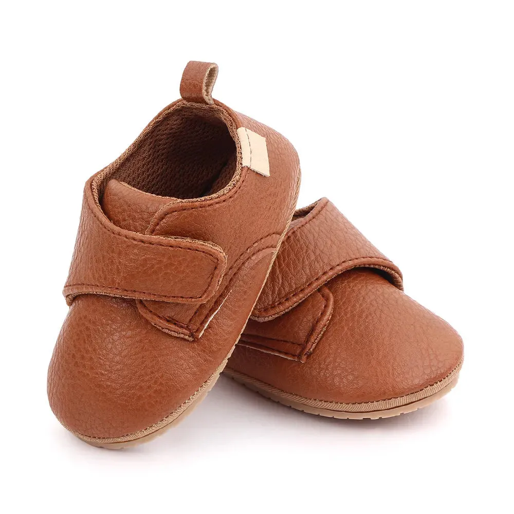 Newborn Baby Girl Shoes Classic Leather Rubber Sole Anti-slip Toddler First Walkers Infant Girl Shoes - TGSH50691