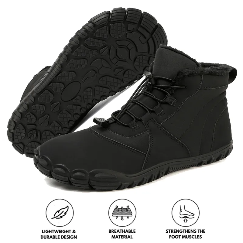 Outdoor Snow Boots Warm Wear-Resistant Winter Thickened Shoes Non-slip & Waterproof Winter Barefoot Shoe (Unisex)