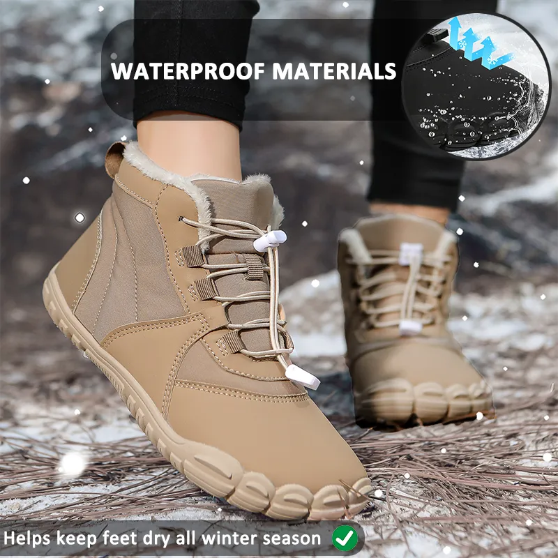 Outdoor Snow Boots Warm Wear-Resistant Winter Thickened Shoes Non-slip & Waterproof Winter Barefoot Shoe (Unisex)