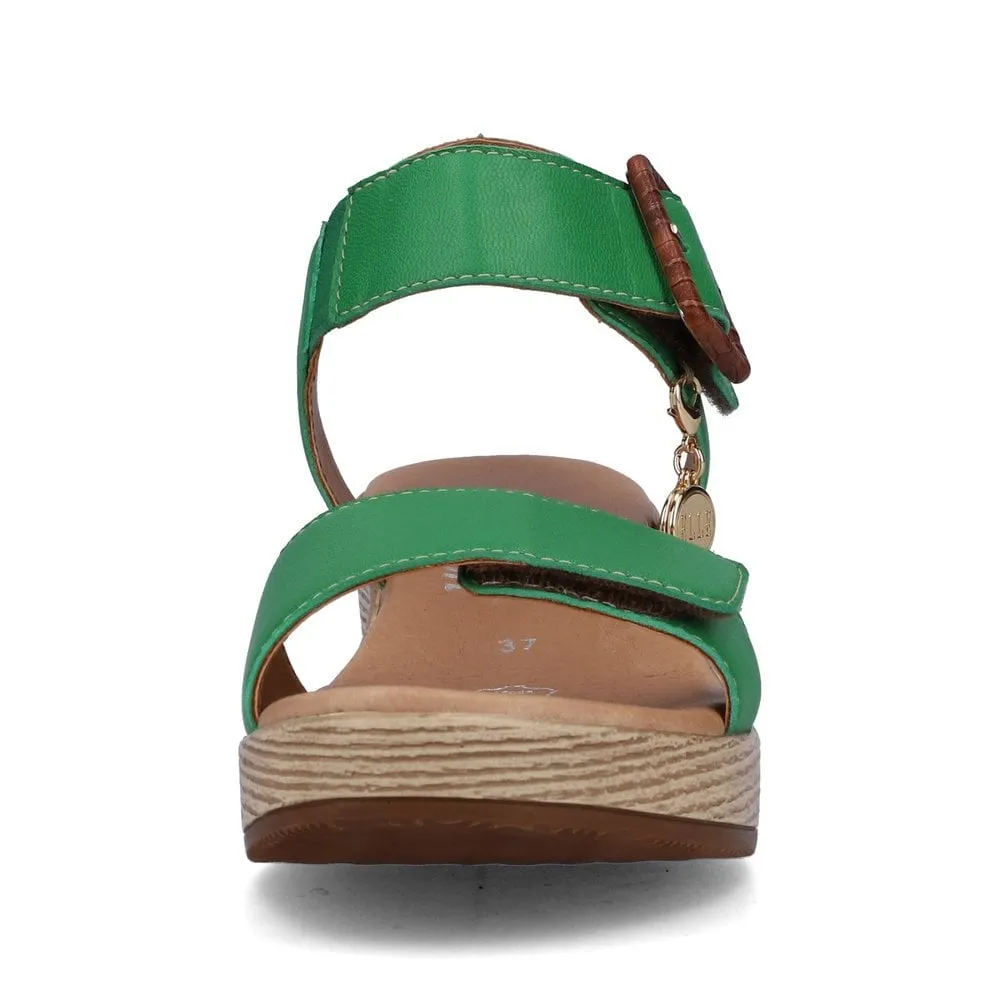 Remonte Sandals D0N52 Ladies Shoes Green