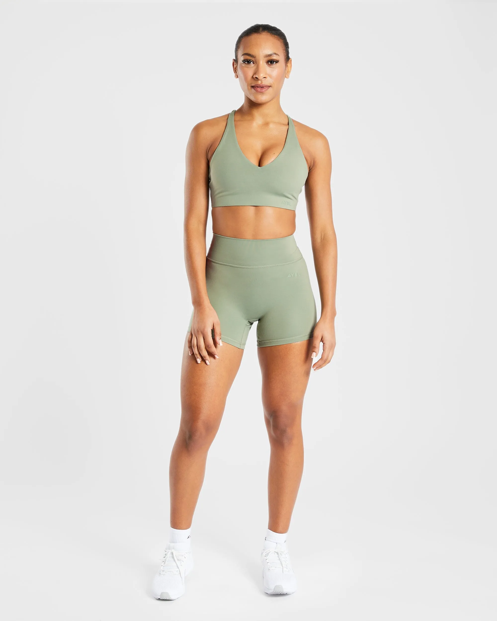 Staple Sports Bra - Olive Green