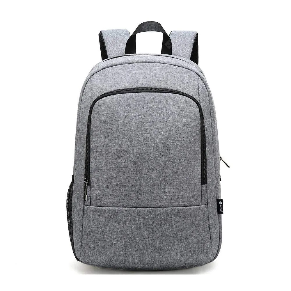 THE CLOWNFISH POSO Water Resistant Unisex Business Travel Student 15.6 inch Laptop Backpack Packsack school bag luxury travel backpack (GREY)