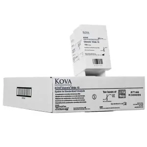 Urinalysis Microscope Slides Kova Plastics Glasstic 10-Chamber