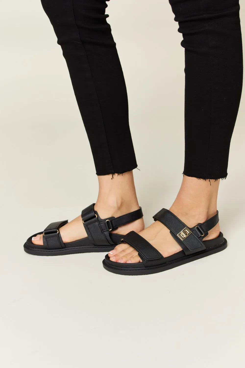 Velcro Double Strap Slingback Sandals