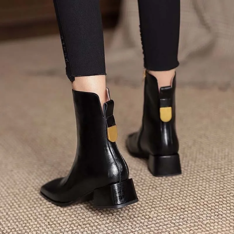 White High-heeled Short Boots Women's Autumn and Winter Pointed Toe Women's Boots 2022 New Thin Boots Wild Martn Boots