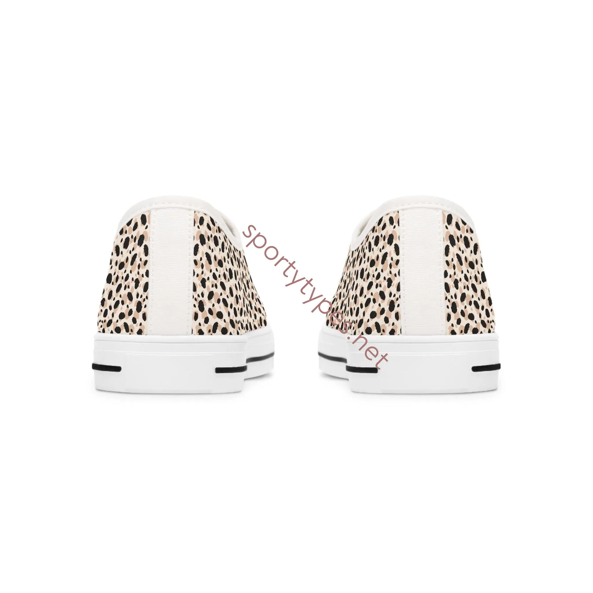 Women's Cheetah Print Low Top Canvas Sneakers